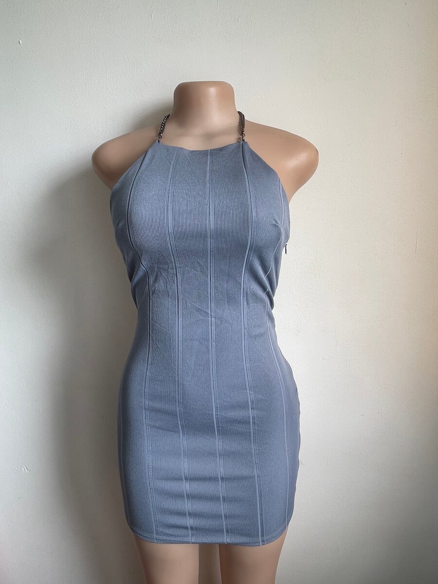 Sleek Halter Mini Dress