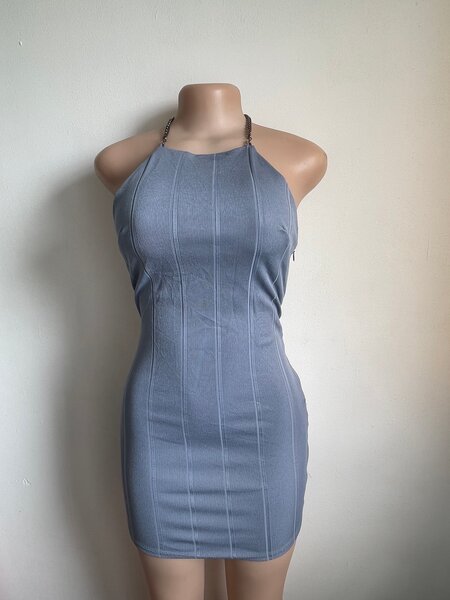 Sleek Halter Mini Dress