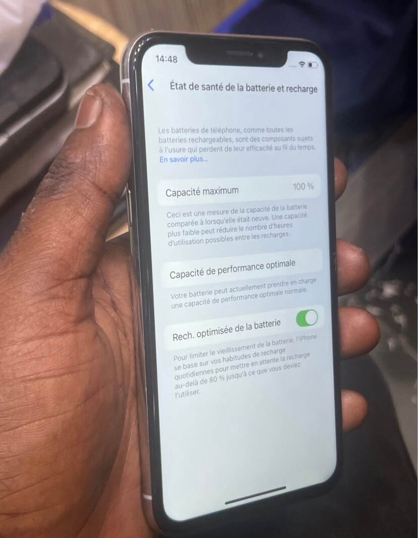 iPhone X 64 Go Argent Reconditionné