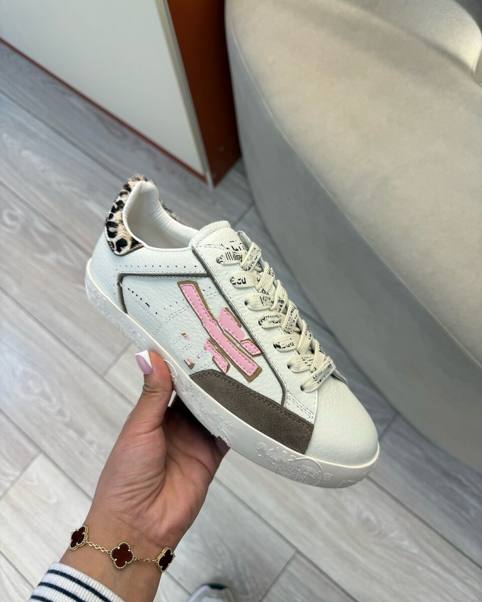 Стильные кроссовки из натуральной кожи/замши