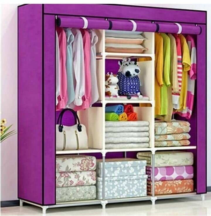 Placard 3 battant 8 compartiment démontable avec housse