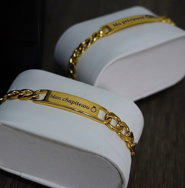 Bracelet en Acier Gravé