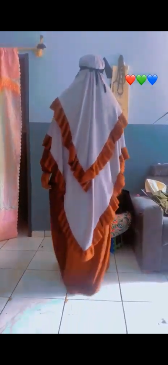 Djilbab avec voile 2 plis