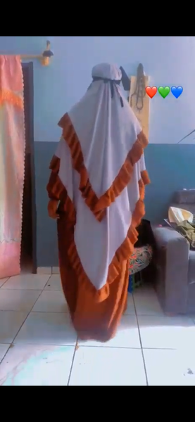 Djilbab avec voile 2 plis