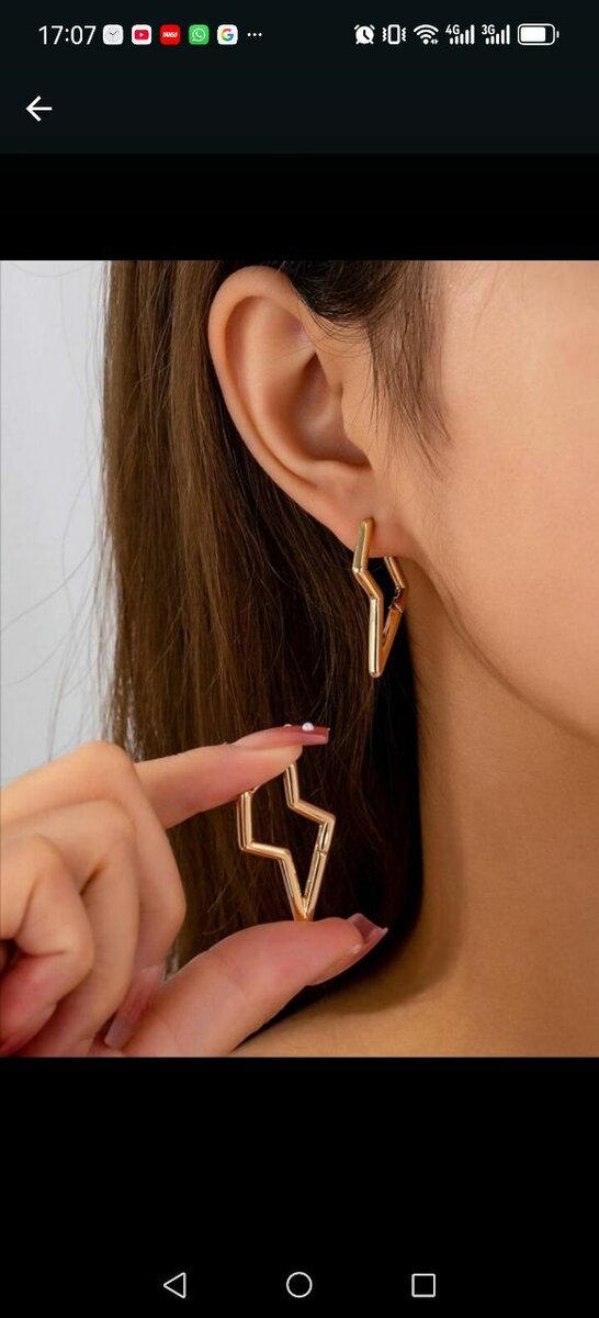 Boucles d'oreilles éclair moderne