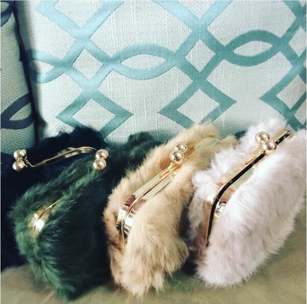 Ladies fur clutches