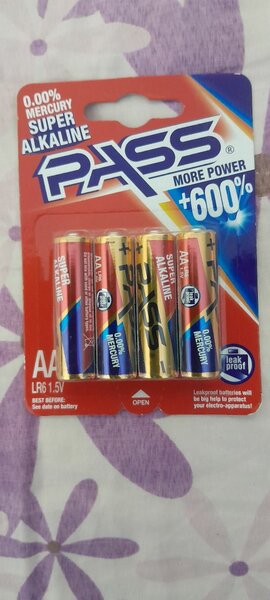 Piles alcalines AA 1.5V