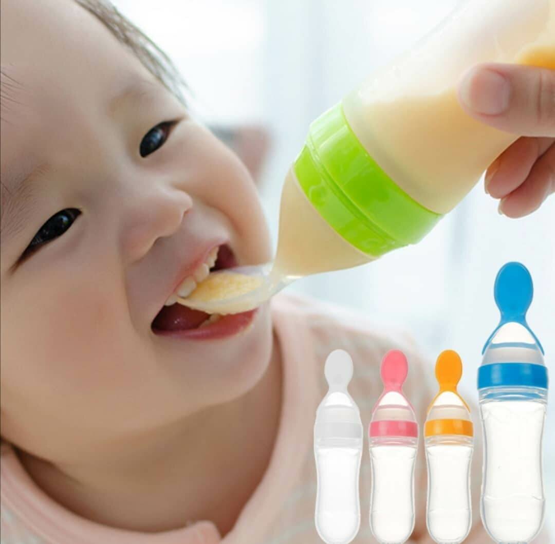 Spoon feeding bottle