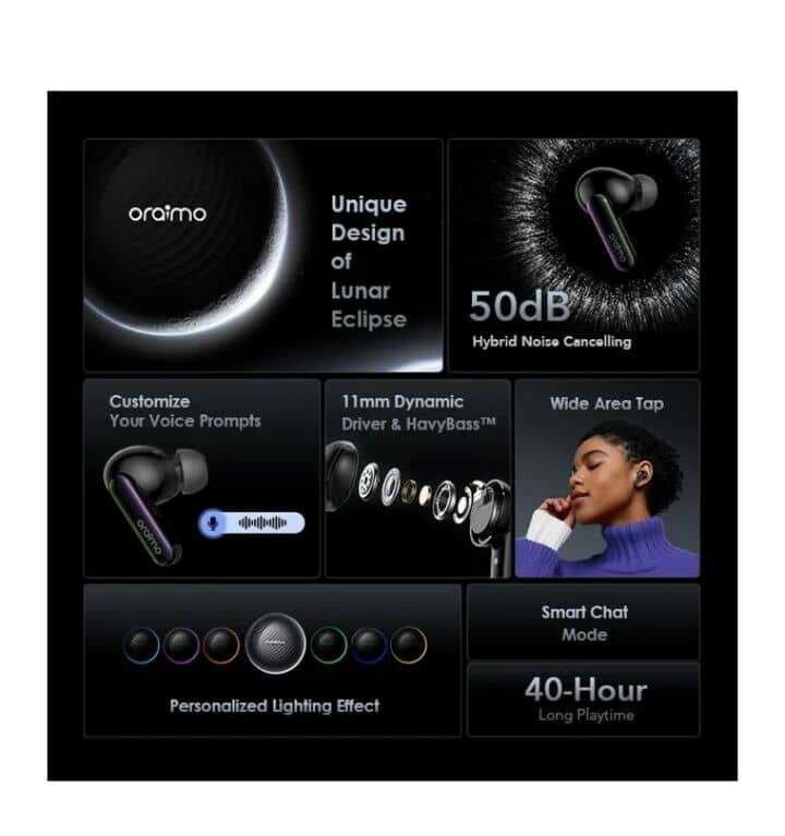Écouteurs Oraimo ANC 50dB