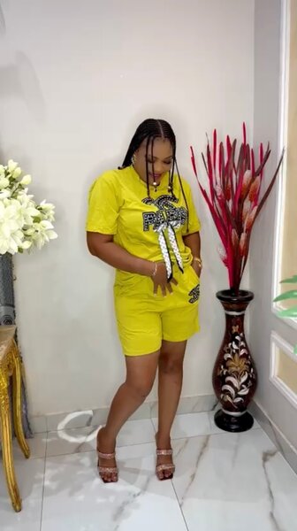 Ensemble décontracté jaune vif