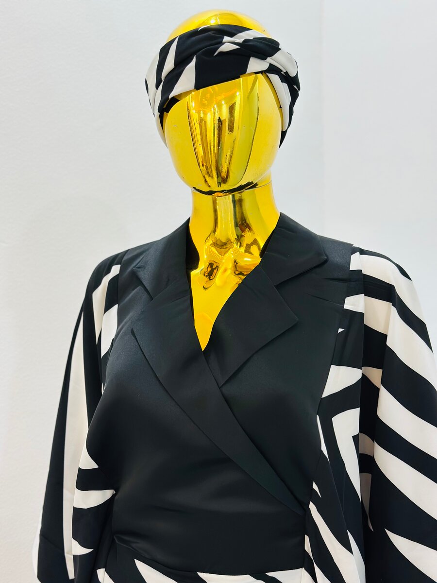 Robe longue élégante à motifs