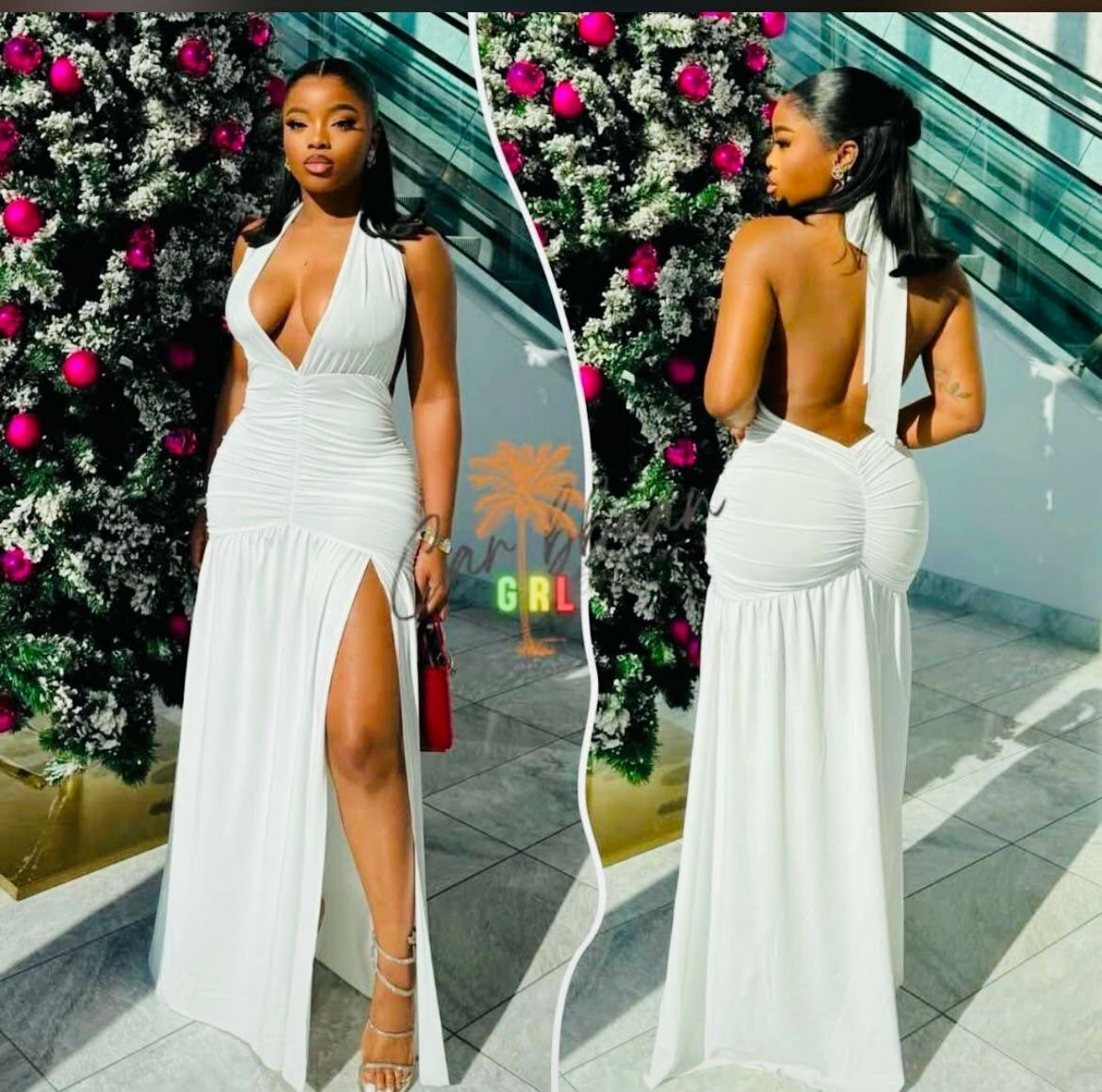 Robe élégante dos nu soirée