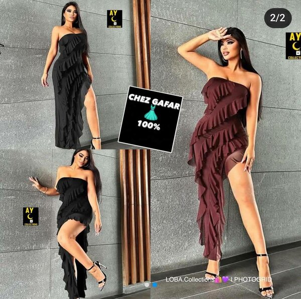 Robe élégante à volants