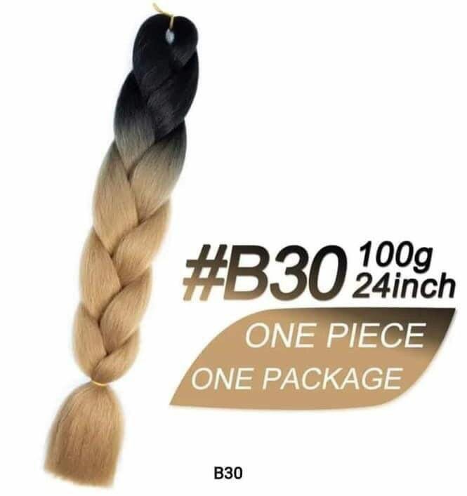 Nattes Synthétiques Ombre 24"