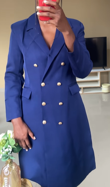 Navy blue blazer dress