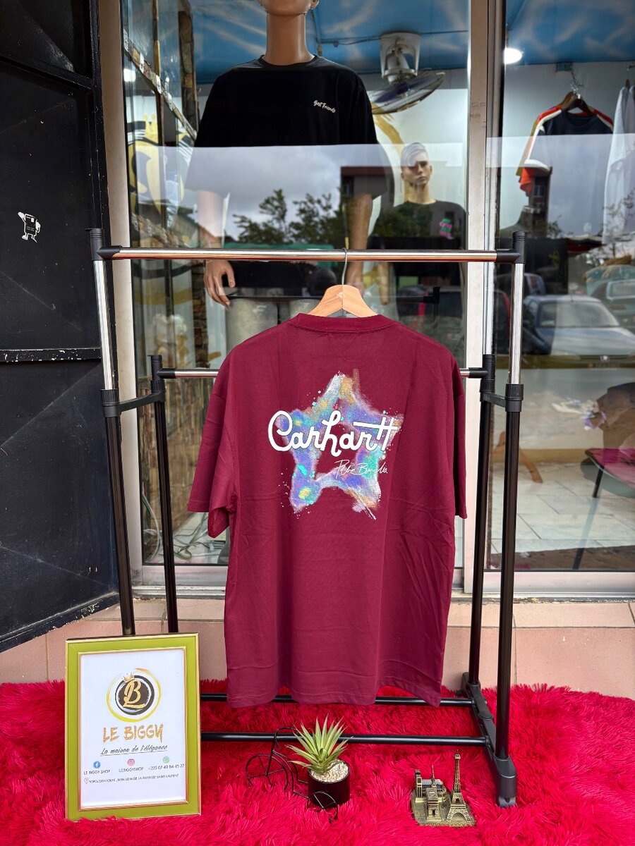 T-shirt unisexe bordeaux