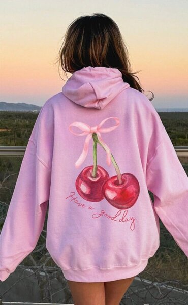 Sweat à capuche "Cerises"