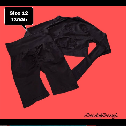 top and shorts black