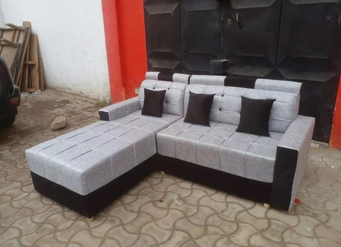 Canapé d'angle moderne en tissu