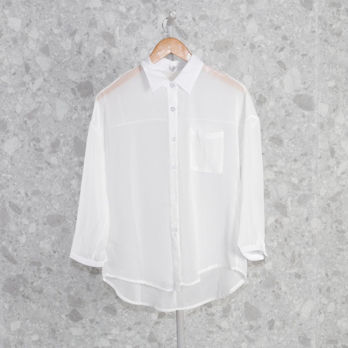 Chemisier blanc en voile chic