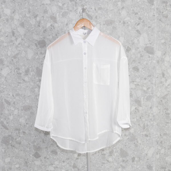 Chemisier blanc en voile chic