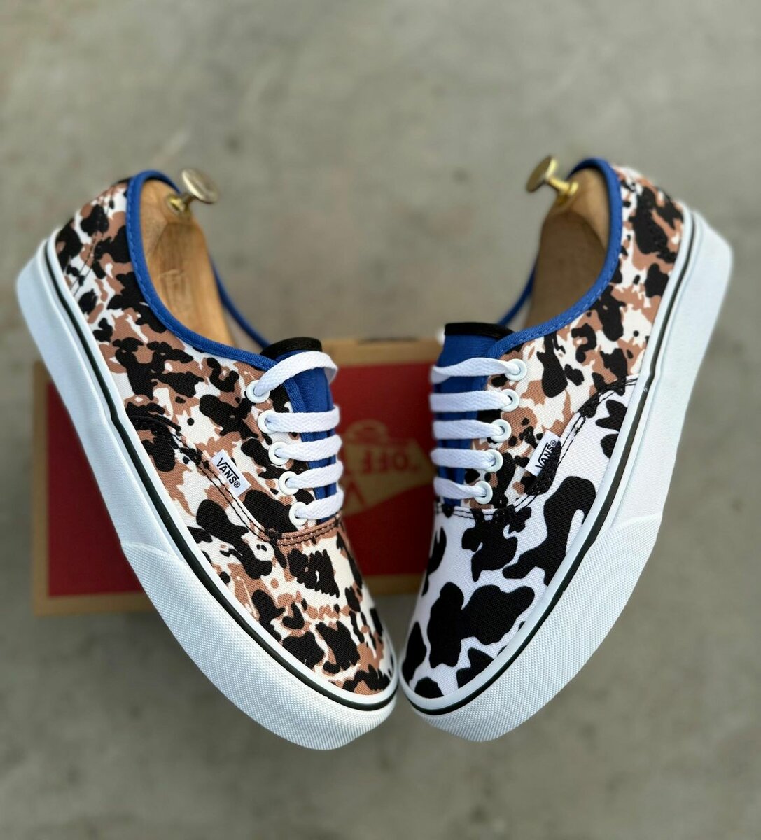 Baskets imprimées vache tendance