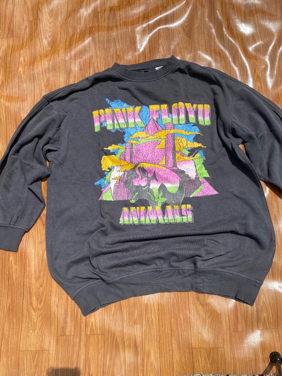 Colorful gray sweatshirt