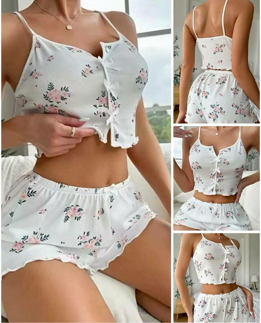Ensemble Léger Nuit Floral Femme