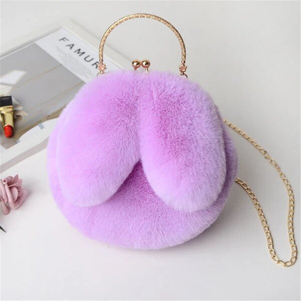 Fluffy Bunny Ear-shaped Bag