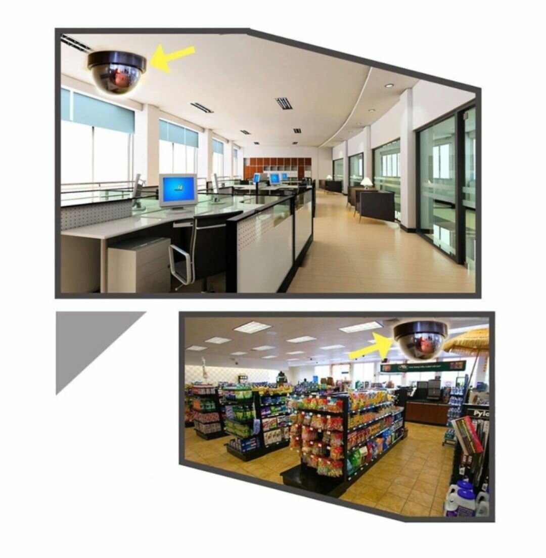 FAKE DOME DUMMY SECURITY CAMERA WITH LED LIGHT (D4.1 X H3.1)