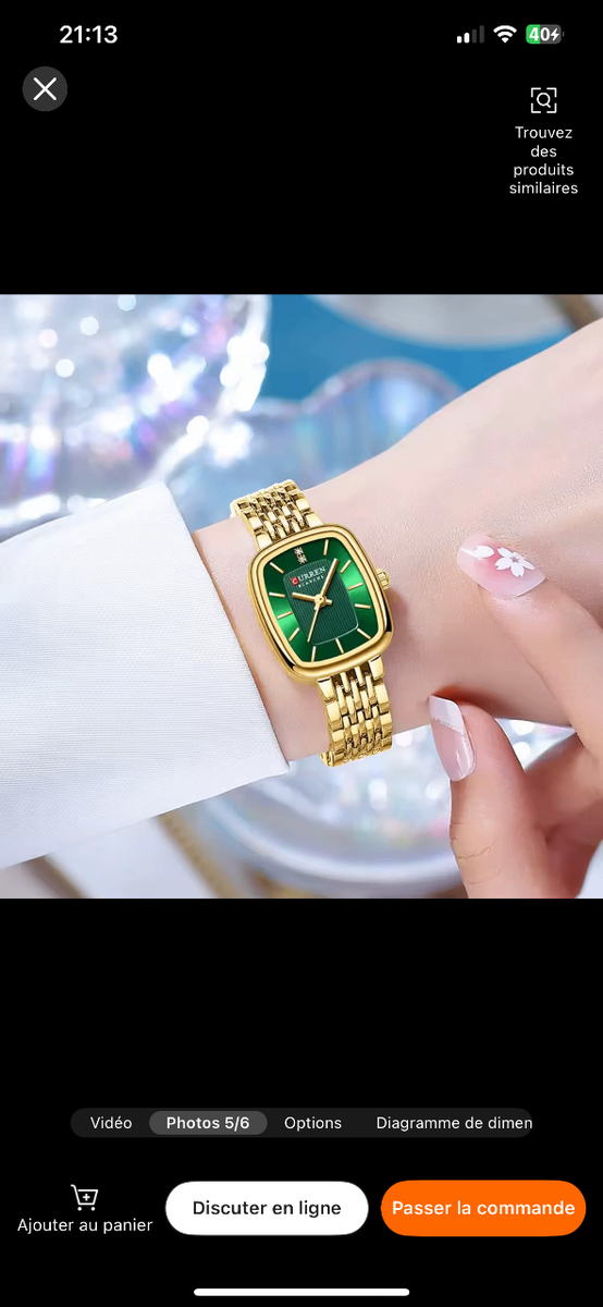 Montre CURREN dorée