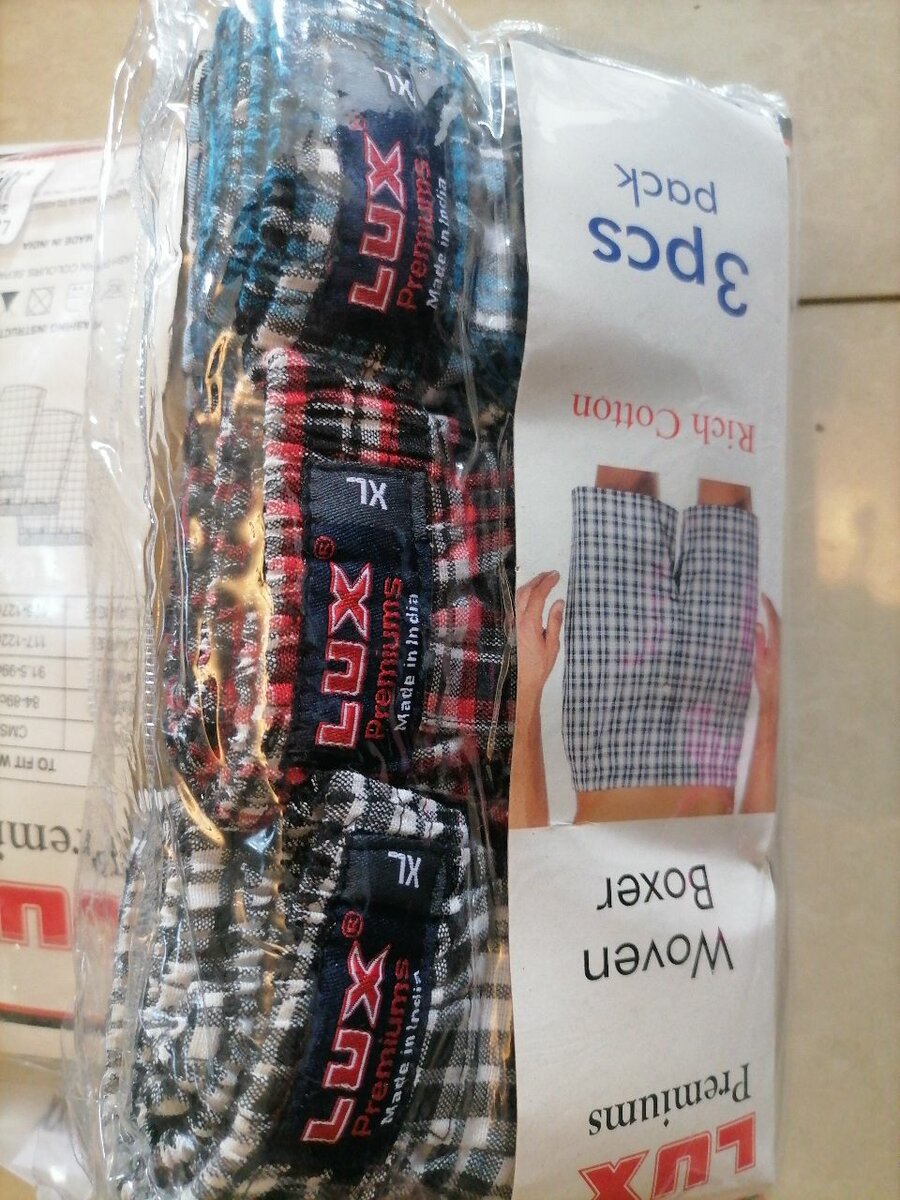 Lux Men woven boxers, rich cotton. 3 pieces per pack