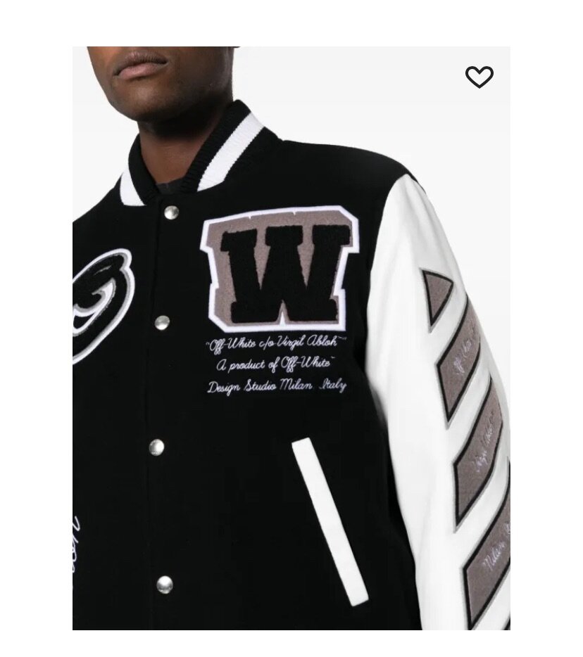Lea appliqué varsity jacket