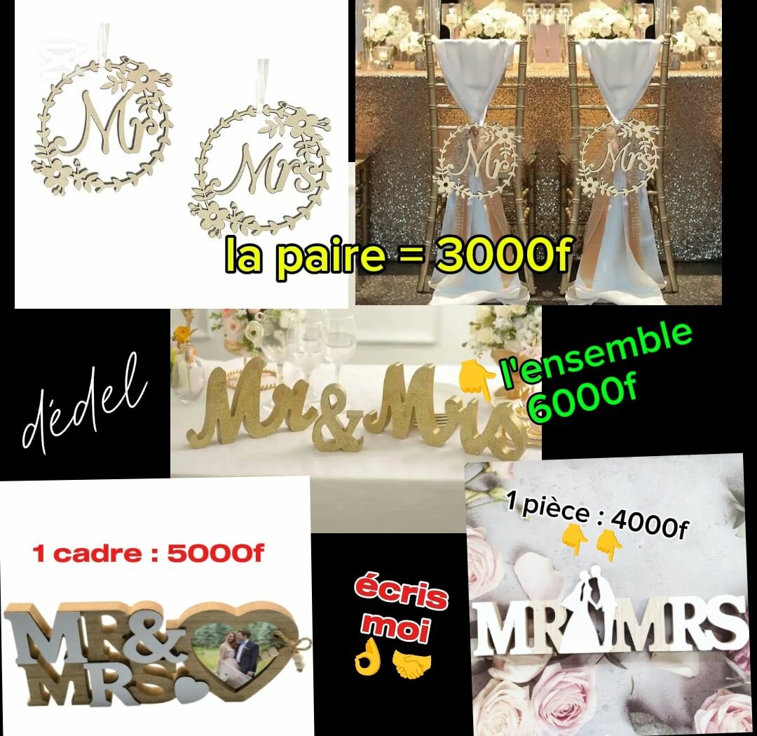 Mr et Mme, pour la décoration