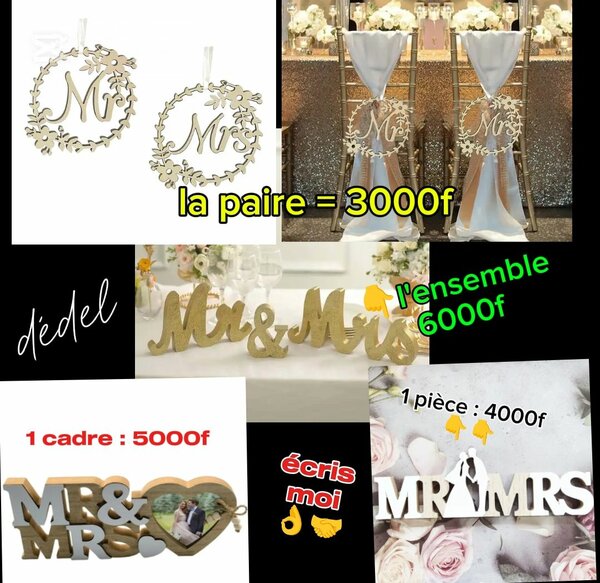 Mr et Mme, pour la décoration