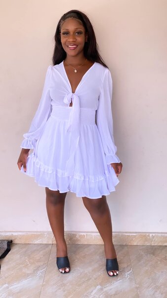 Shiny women's dress white 🎀NEW IN🎀 S,m,l,xl,2xl  