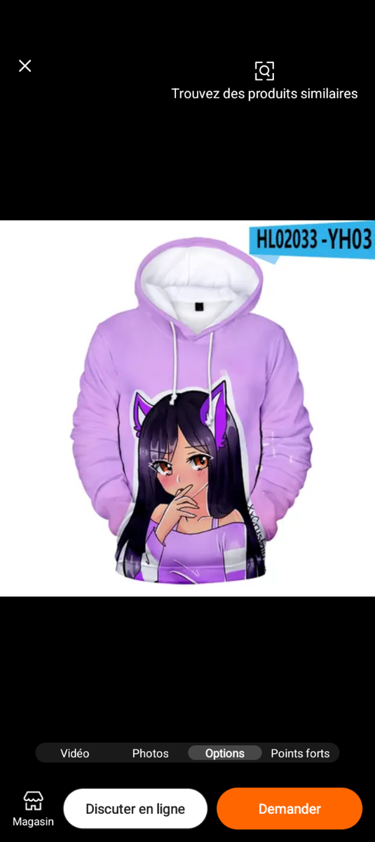 Sweat à capuche anime blanc