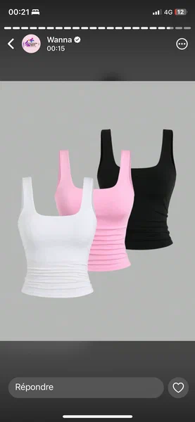 Top court à col carré