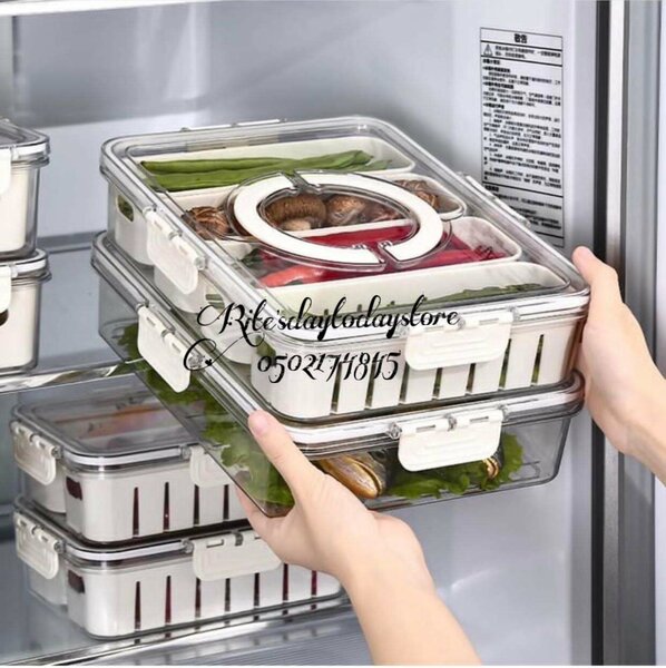 4 compartment fridge storage