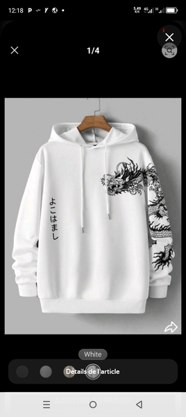 Sweat à capuche dragon