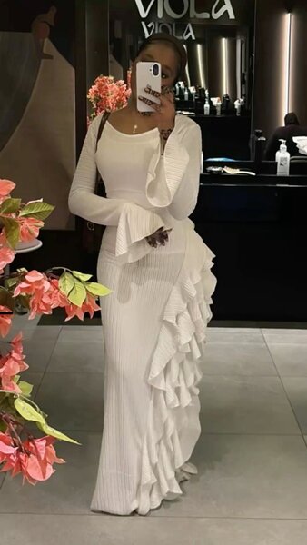 Robe Élégante en Volants