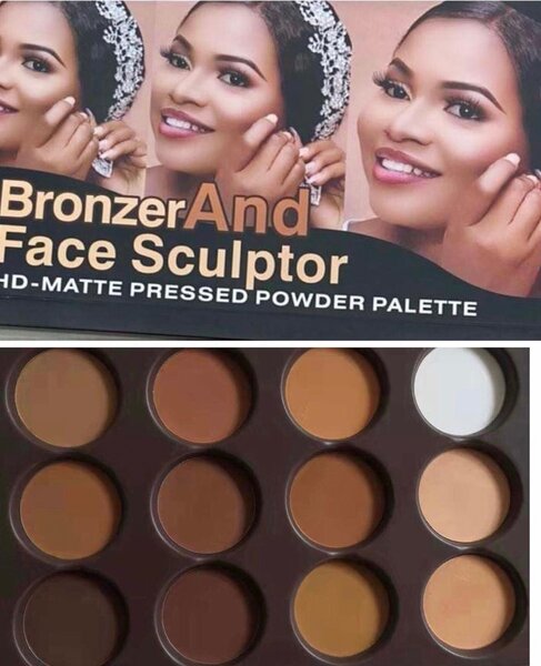 Powder palette with contour