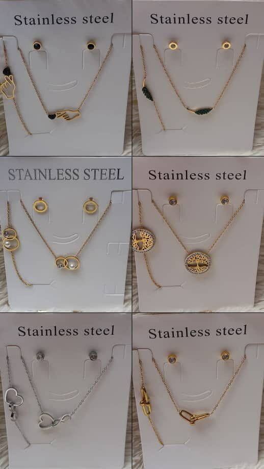 Set de bijoux acier inoxydable