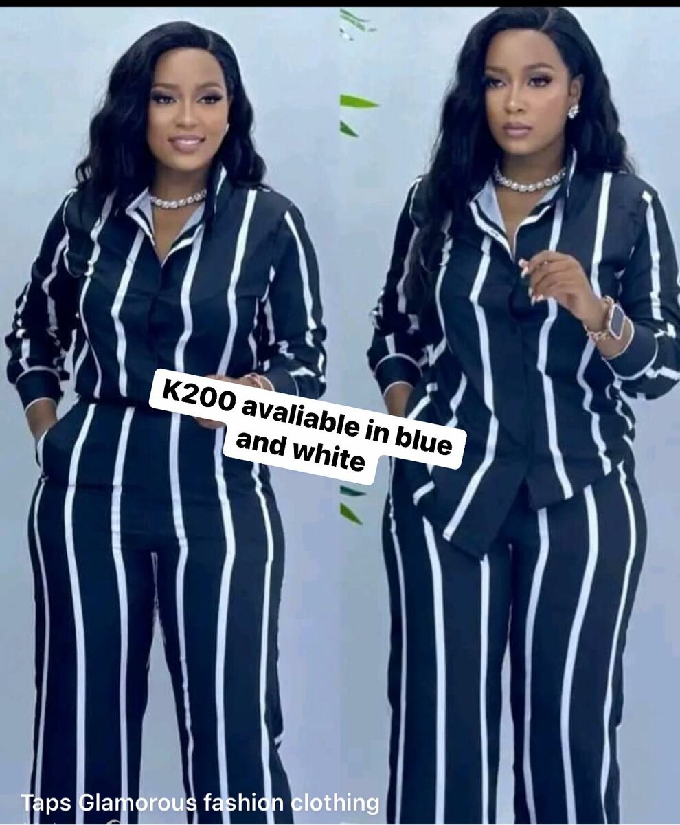 Two-piece pinstripe suit