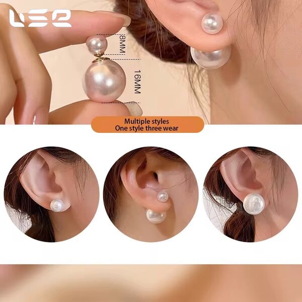 Elegant Pearl Stud Earrings