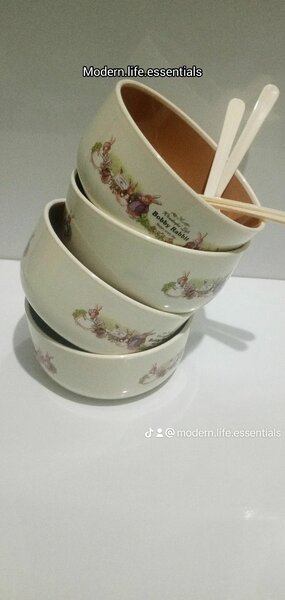 4.setBOBYRabbit porridge bowl with free spoon, best for soup