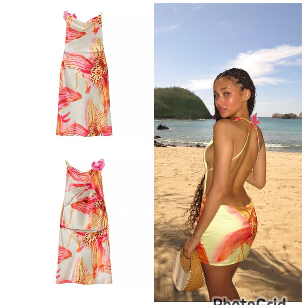 Robe Zara d'été fleurie dos nu