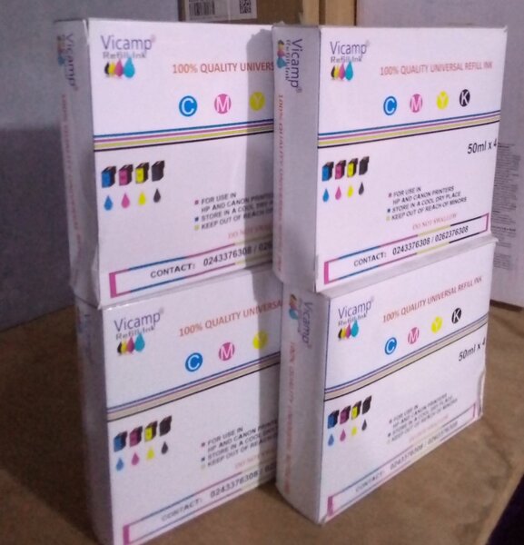 VICAMP UNIVERSAL REFILL INK FOR HP/CANON INKJET PRINTERS