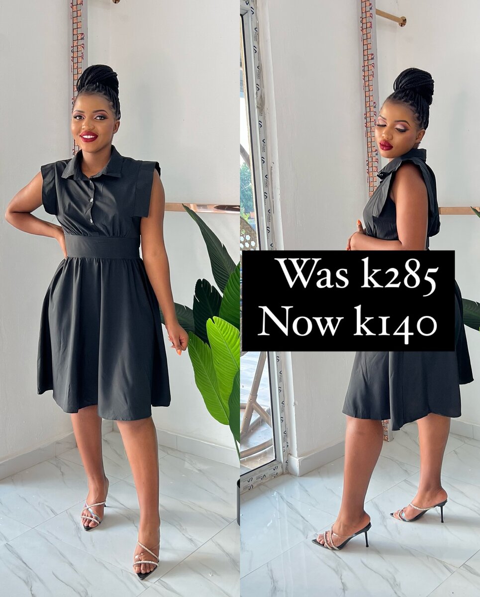 Black Knee Length Women's Dress