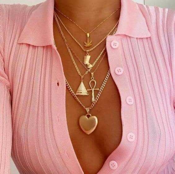 Collier multicouches chic